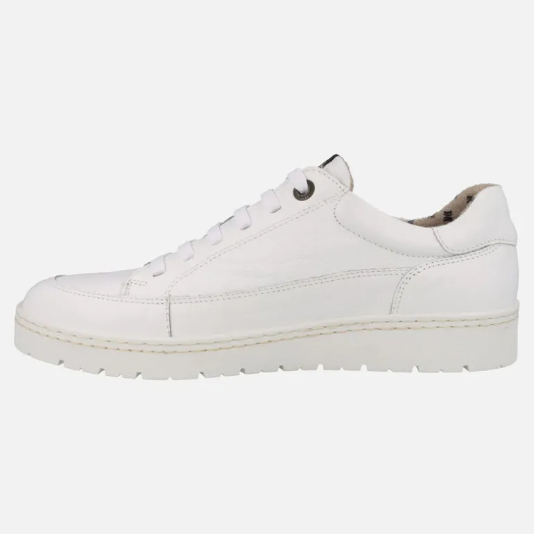 Zapatos deportivos en piel blanca para hombre