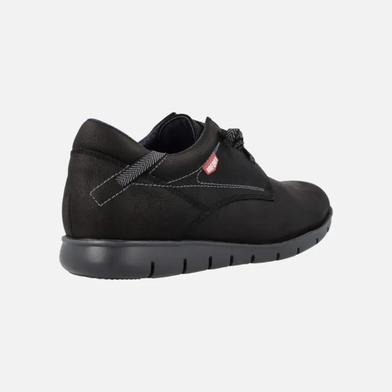 Zapatos deportivos en piel nobuck con cordones para hombre