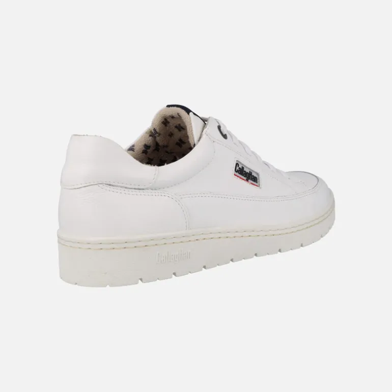 Zapatos deportivos en piel blanca para hombre
