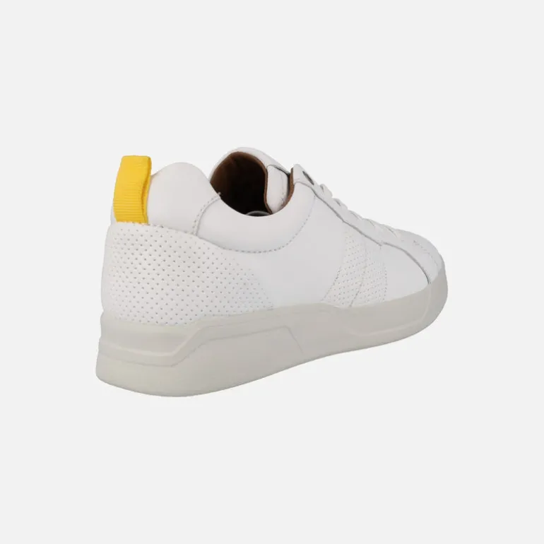 Zapatos deportivos en piel blanca para hombre