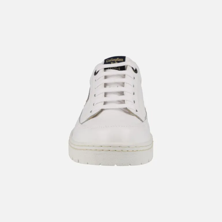 Zapatos deportivos en piel blanca para hombre