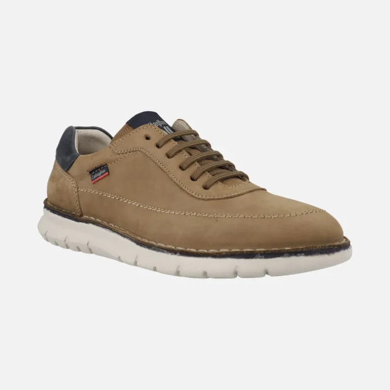 Zapatos deportivos en piel nobuck con cordones