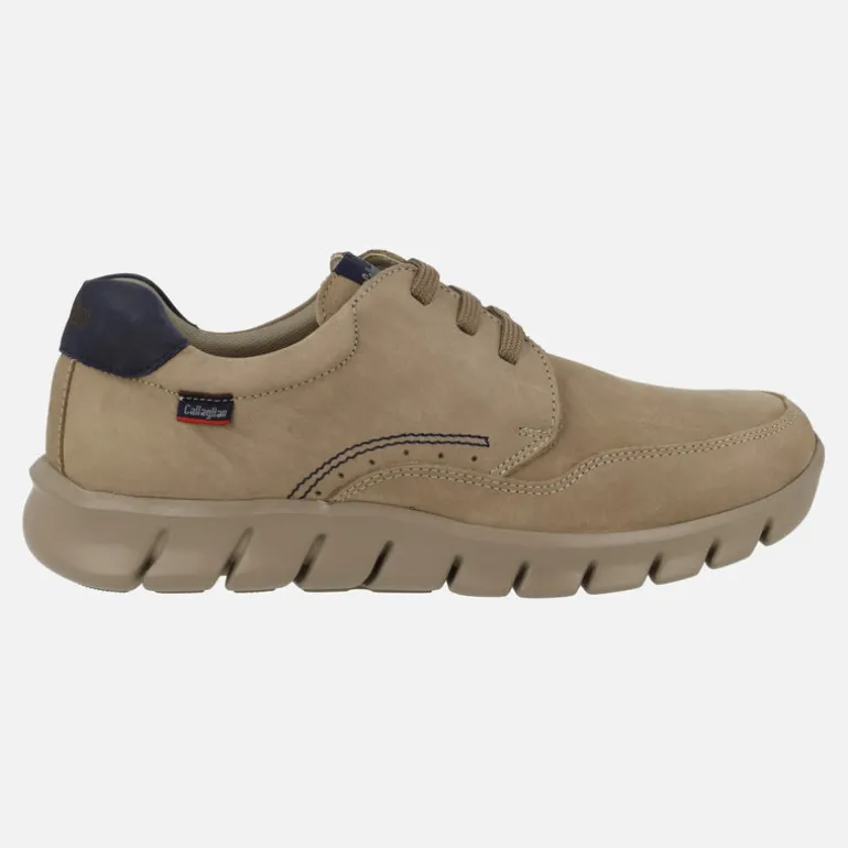 Zapatos deportivos Mazi en nobuck engrasado taupe