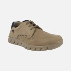 Zapatos deportivos Mazi en nobuck engrasado taupe