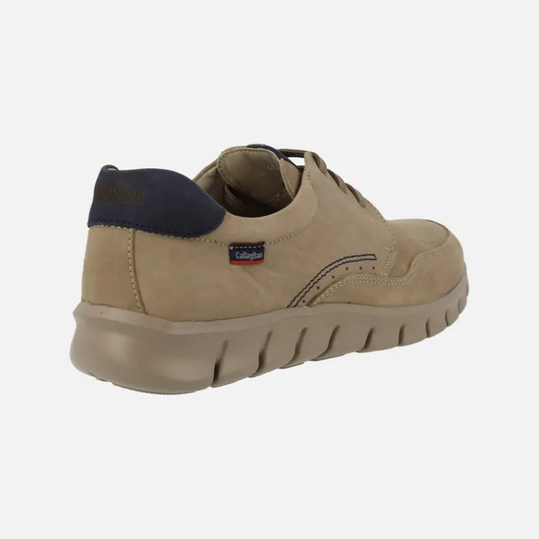 Zapatos deportivos Mazi en nobuck engrasado taupe