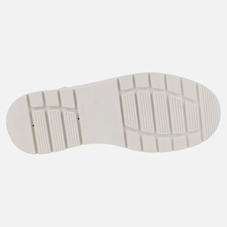 Zapatos deportivos multi material en combinado crudo con cordones