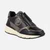 Zapatos deportivos multimaterial con cremallera central para mujer