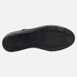 Zapatos deportivos negros de charol con elástico plata
