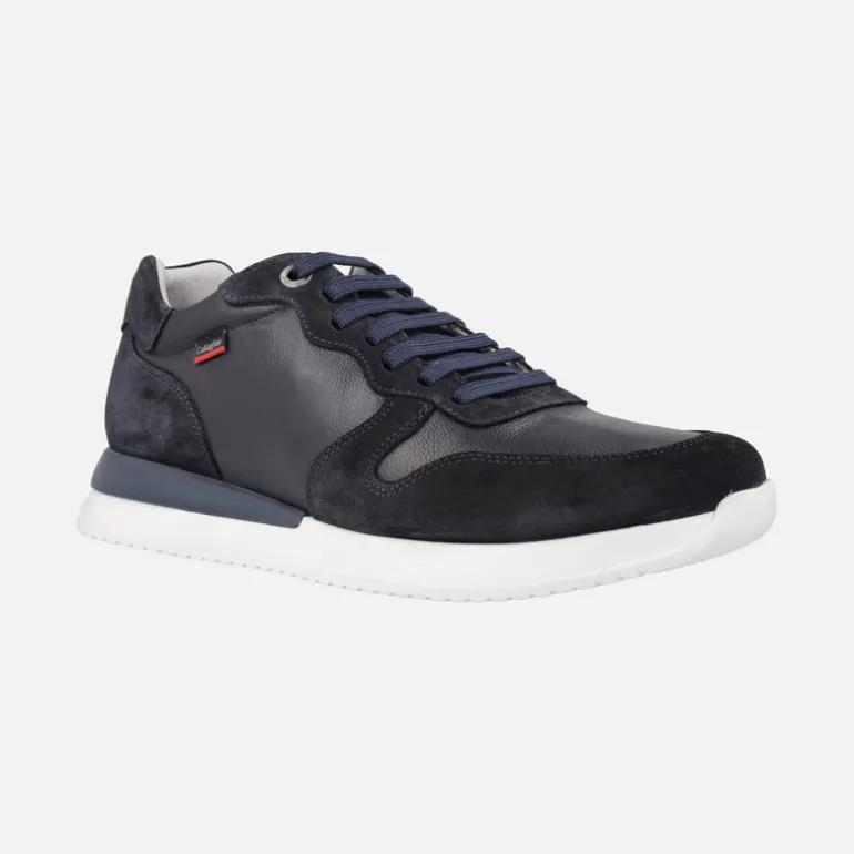 Zapatos deportivos para hombre combinados en piel y serraje