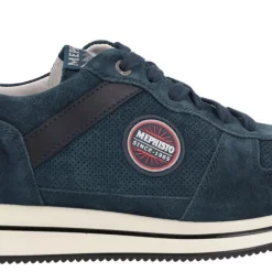 Zapatos deportivos para hombre en serraje azul Mephisto Garry
