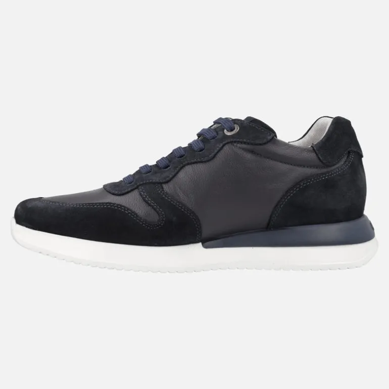 Zapatos deportivos para hombre combinados en piel y serraje
