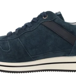 Zapatos deportivos para hombre en serraje azul Mephisto Garry