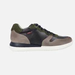 Zapatos deportivos para hombre combinados en piel y serraje
