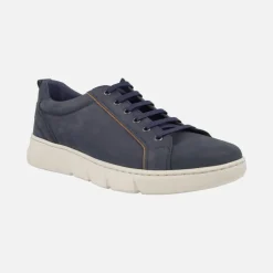 Zapatos deportivos para hombre en piel nobuck con cordones