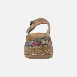 Zapatos destalonados con troquelado de flores Facscineo 0121