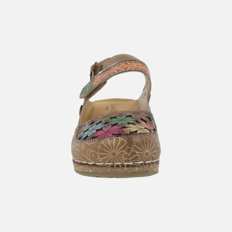 Zapatos destalonados con troquelado de flores Facscineo 0121