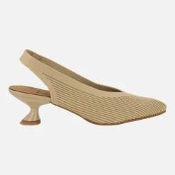 Zapatos destalonados corte salón en tejido