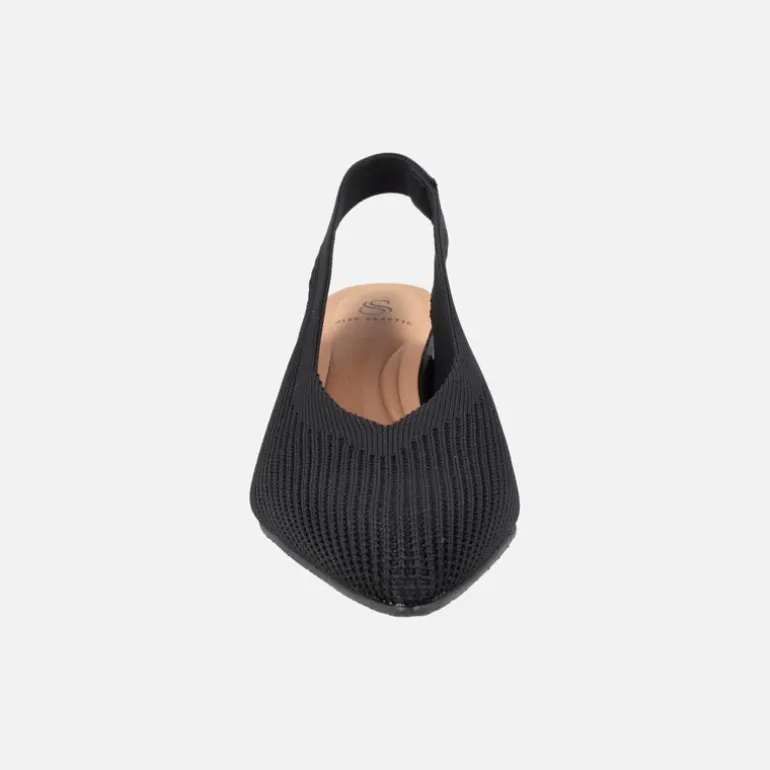 Zapatos destalonados corte salón en tejido