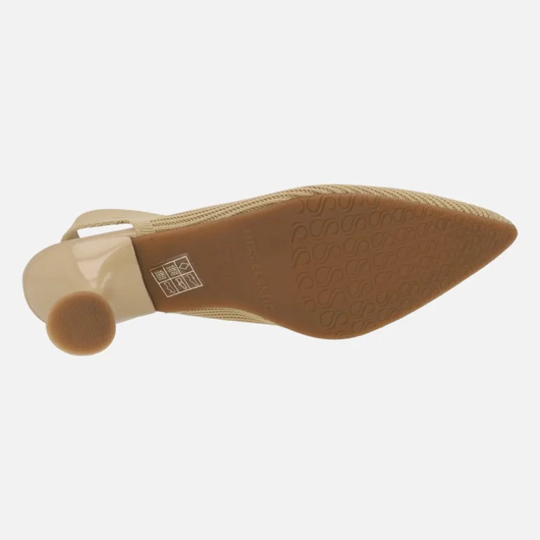 Zapatos destalonados corte salón en tejido