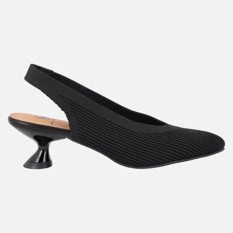 Zapatos destalonados corte salón en tejido