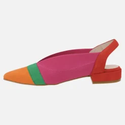 Zapatos destalonados en combinado fucsia