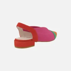 Zapatos destalonados en combinado fucsia
