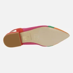 Zapatos destalonados en combinado fucsia