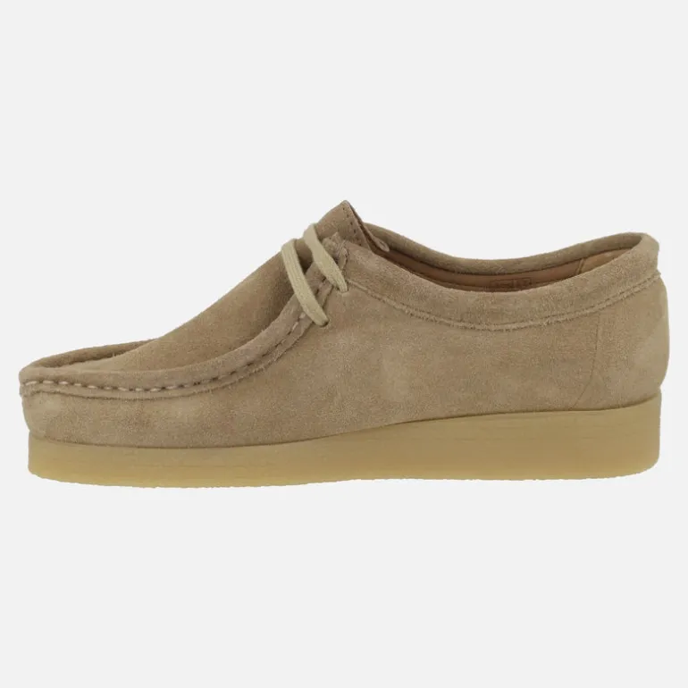Zapatos en piel serraje para mujer con cordones tipo Wallabee