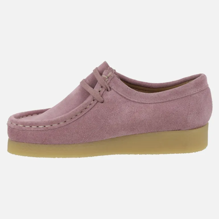 Zapatos en piel serraje para mujer con cordones tipo Wallabee