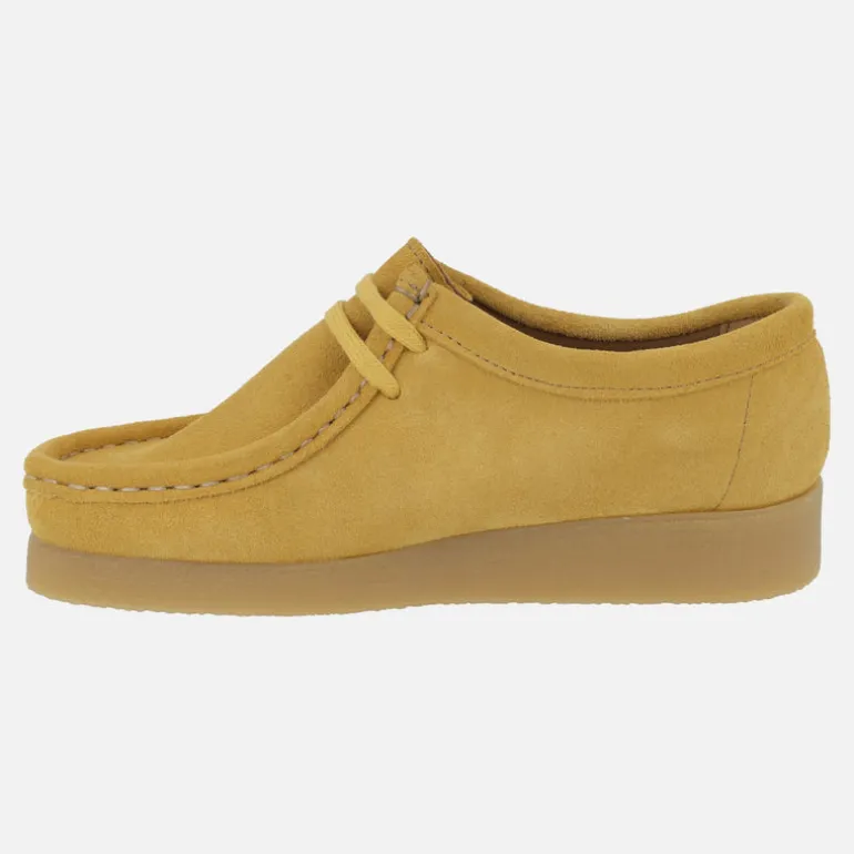 Zapatos en piel serraje para mujer con cordones tipo Wallabee