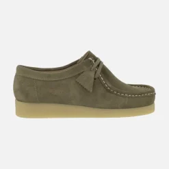 Zapatos en piel serraje para mujer con cordones tipo Wallabee