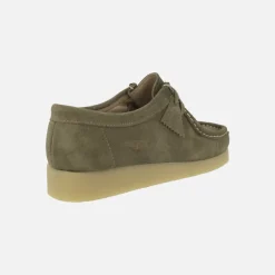 Zapatos en piel serraje para mujer con cordones tipo Wallabee