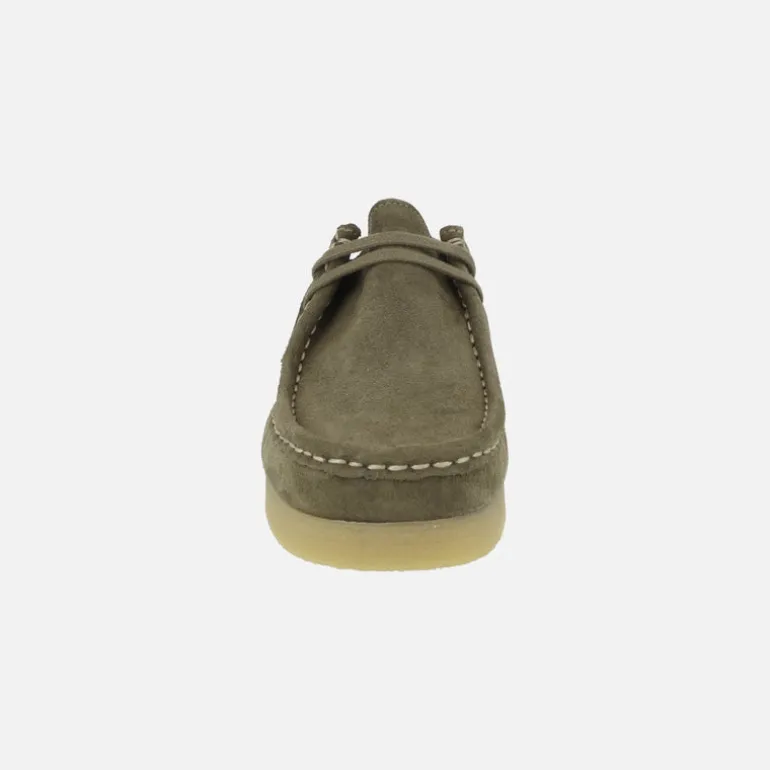 Zapatos en piel serraje para mujer con cordones tipo Wallabee