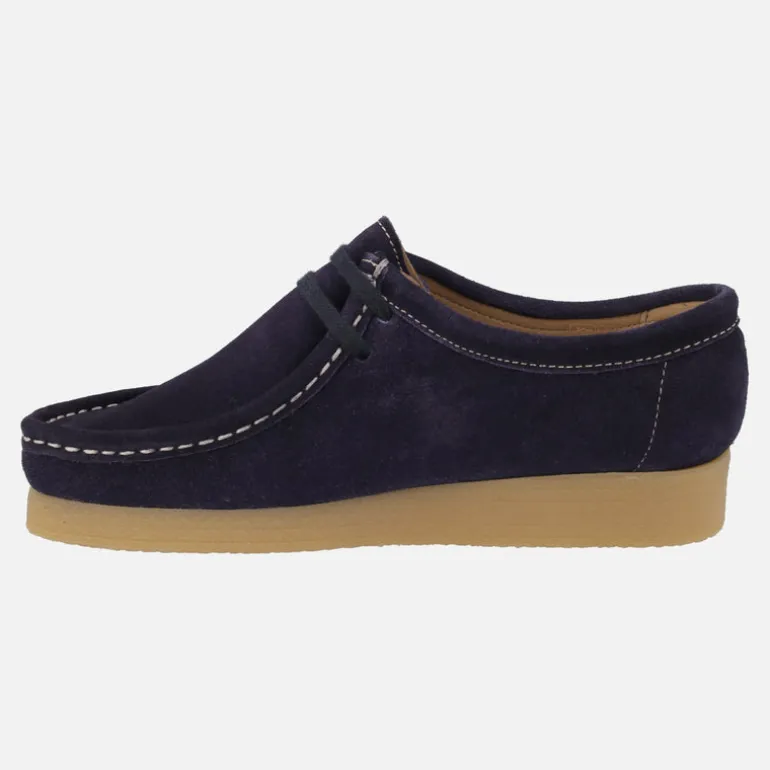 Zapatos en piel serraje para mujer con cordones tipo Wallabee
