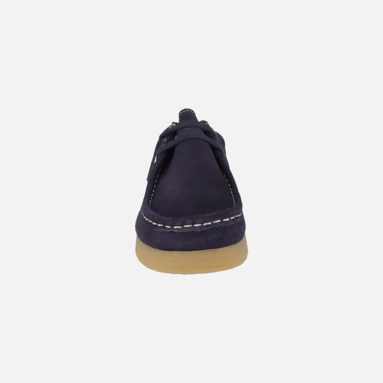 Zapatos en piel serraje para mujer con cordones tipo Wallabee