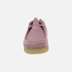 Zapatos en piel serraje para mujer con cordones tipo Wallabee