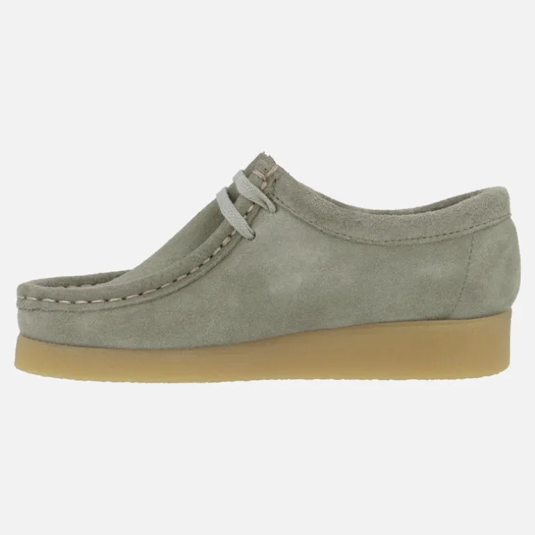Zapatos en piel serraje para mujer con cordones tipo Wallabee