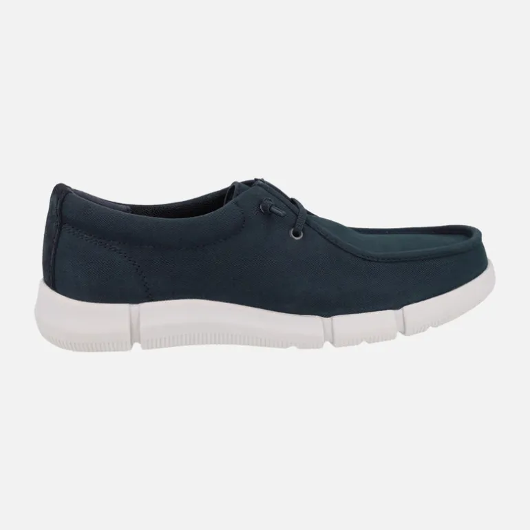 Zapatos en tejido azul para hombre con cordones elásticos Adacter