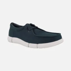 Zapatos en tejido azul para hombre con cordones elásticos Adacter