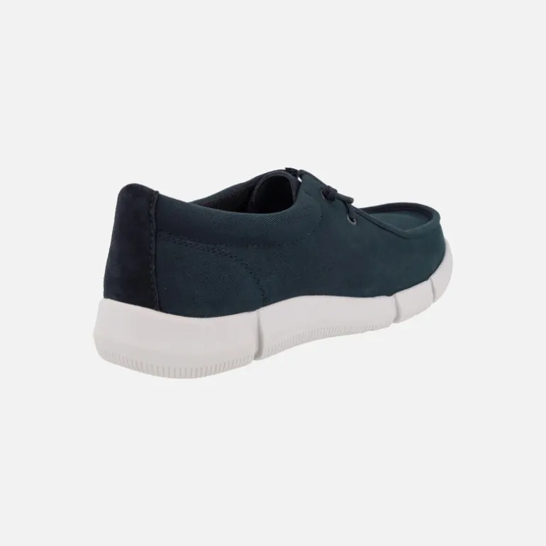 Zapatos en tejido azul para hombre con cordones elásticos Adacter