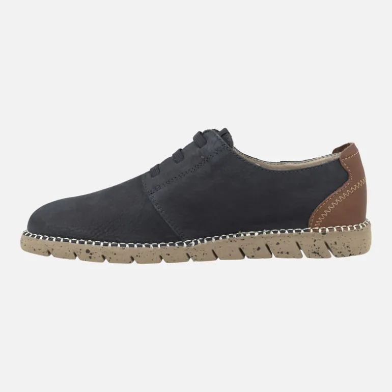 Zapatos Extralight con cordones elásticos Viz en nobuck engrasado