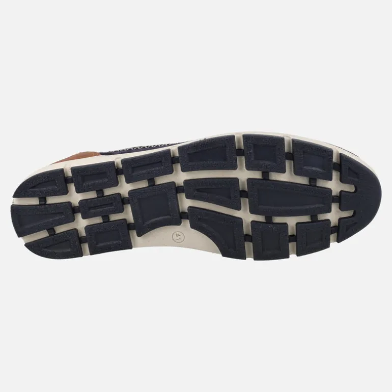 Zapatos mocasines confort para hombre en combinado azul marino