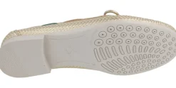 Zapatos mocasines de piel grabada con adorno de lazo