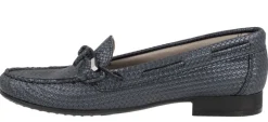 Zapatos mocasines de piel grabada con adorno de lazo
