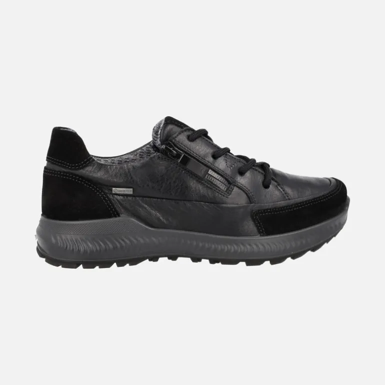 Zapatos negros de cordones para mujer con membrana Gore-tex