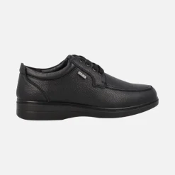 Zapatos negros de piel con cordones y membrana Tex