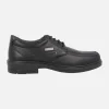 Zapatos negros de piel con cordones para hombre y membrana Waterproof