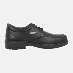 Zapatos negros de piel con cordones para hombre y membrana Waterproof