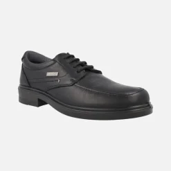 Zapatos negros de piel con cordones para hombre y membrana Waterproof