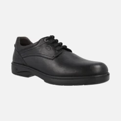 Zapatos negros de piel con cordones para hombre